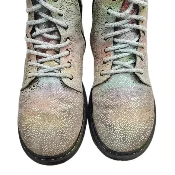 Dr. Martens 1460 AirWare Leather Sparkley High Top Combat Boots, Women's 5M - Picture 4 of 6